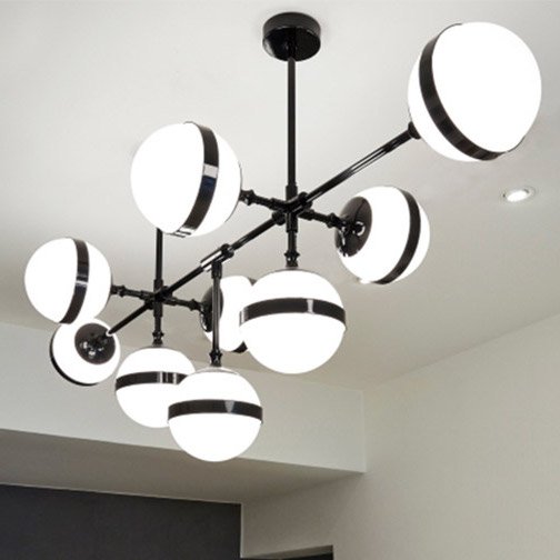 Люстра Peggy Futura suspension lamps Hangar Design Черный Молочный в Барнауле | Loft Concept 