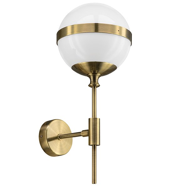 Бра Peggy Wall Lamp Gold Бронза Белый Бра Peggy Wall Lamp Gold Бронза Белый в Барнауле | Loft Concept