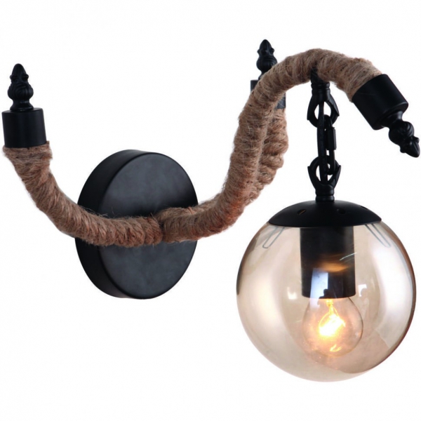 Бра Loft Rope Wave Bra Черный в Барнауле | Loft Concept 