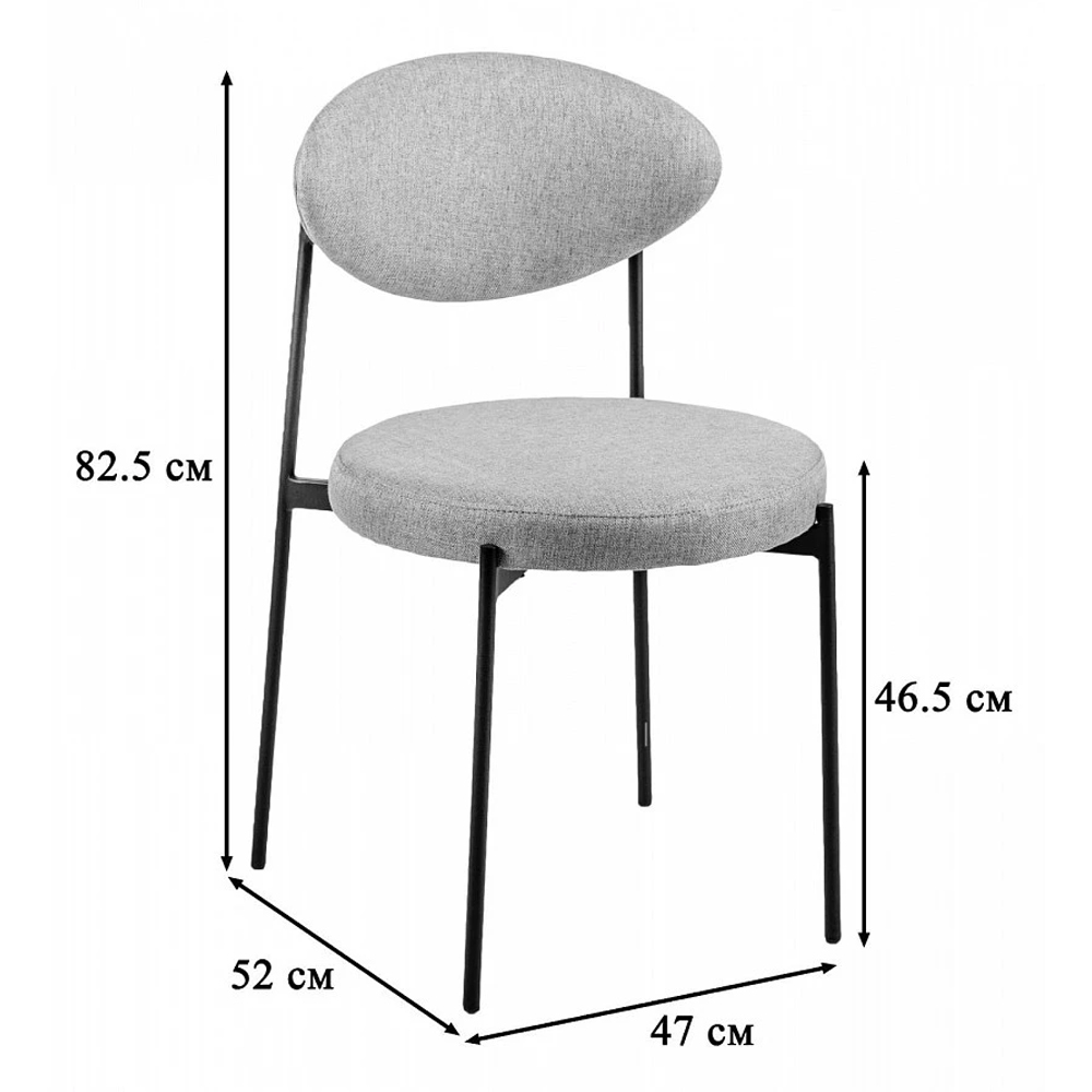 Стул металлический с мягкой спинкой и сиденьем из велюра Alfie Chair в Барнауле