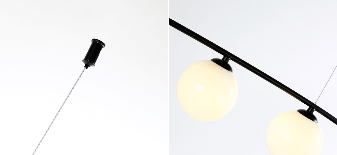 Люстра матового черного цвета с белыми плафонами B.LUX C 4 Лампы - фото №1