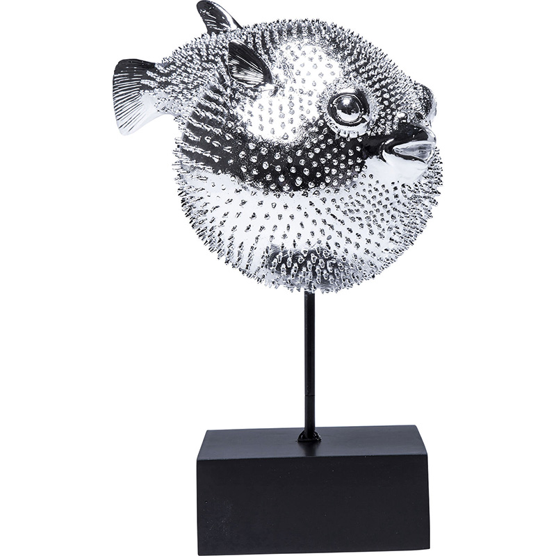 Статуэтка Silver Blowfish Серебряный Черный Статуэтка Silver Blowfish Серебряный Черный в Барнауле | Loft Concept