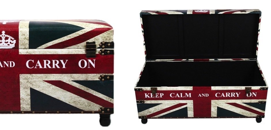 Сундук Union Jack Leather "Keep calm and..." - Loft-Concept в Барнауле