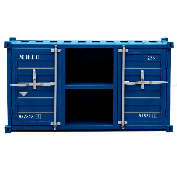 ТВ-тумба LOFT TV SEA CONTAINER синий металл Синий Серебряный ТВ-тумба LOFT TV SEA CONTAINER синий металл Синий Серебряный в Барнауле | Loft Concept