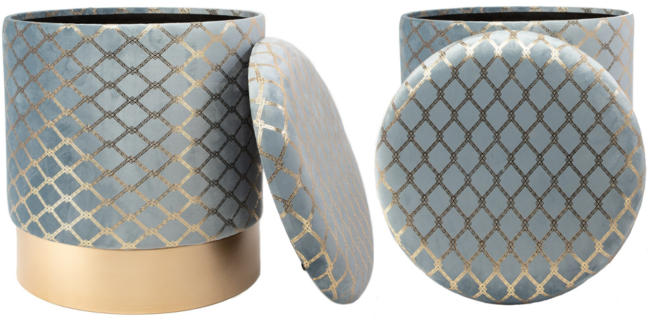 Пуф PUF Upholstery Gold Mesh голубой Пуф PUF Upholstery Gold Mesh голубой - Loft-Concept в Барнауле