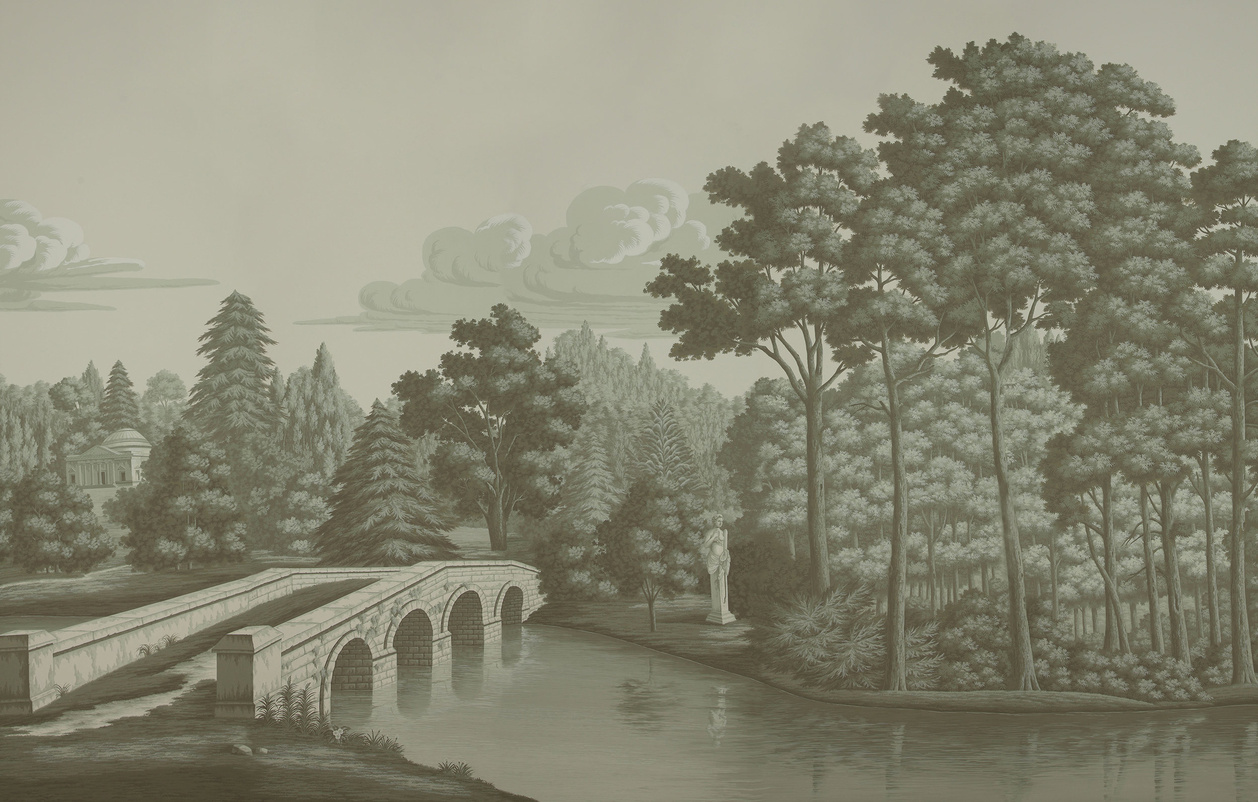 Обои ручная роспись English Landscape Crystal Grey on scenic paper Обои ручная роспись English Landscape Crystal Grey on scenic paper - постер Loft-Concept в Барнауле