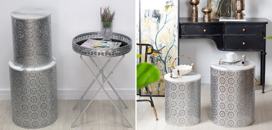 Приставной Стол Artesia Table с белым мрамором Приставной Стол Artesia Table с белым мрамором - Loft-Concept в Барнауле