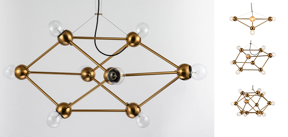 Люстра Molecule Gold Chandelier Люстра Molecule Gold Chandelier - Loft-Concept в Барнауле