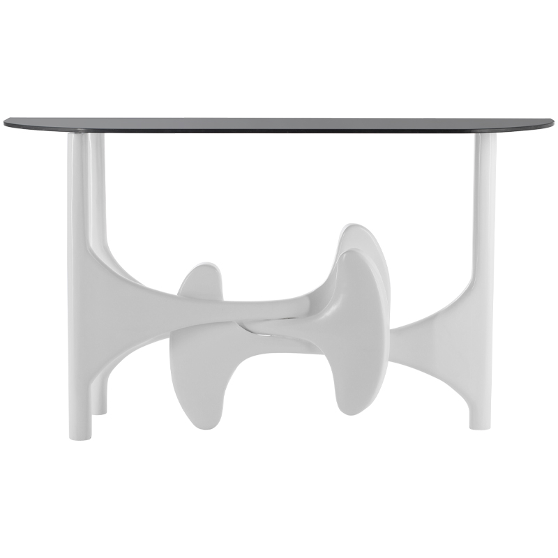 Консоль Aileen Console Белый Прозрачный черный Консоль Aileen Console Белый Прозрачный черный в Барнауле | Loft Concept