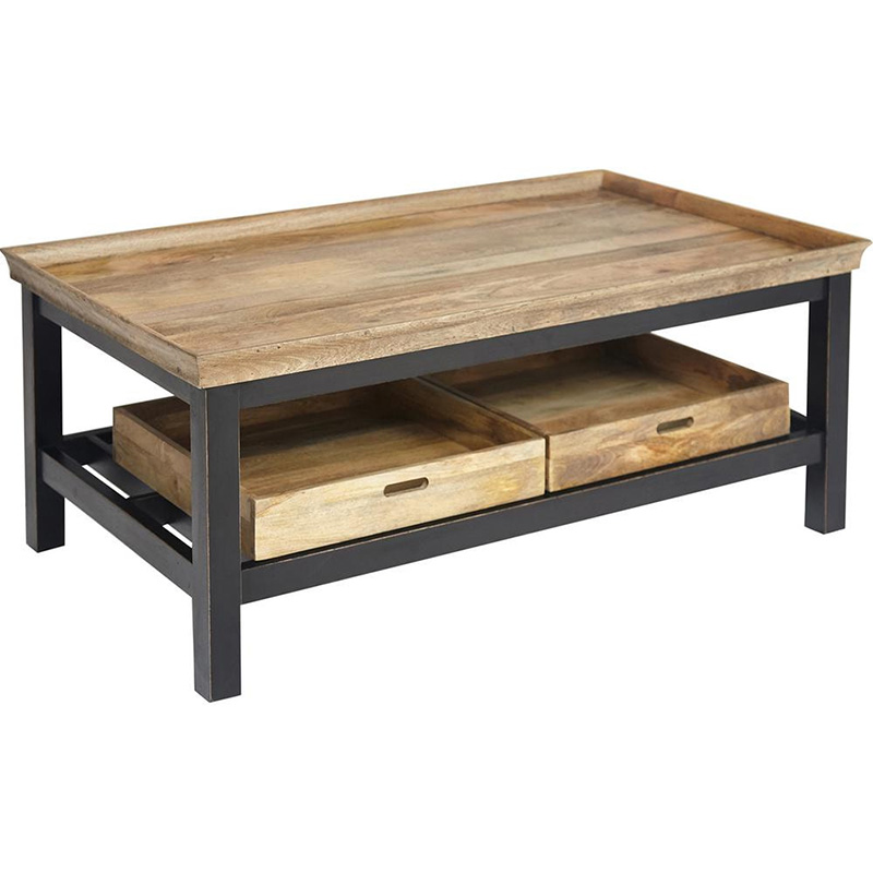 Кофейный стол Provence Sylvie Coffee Table Черный Древесина Кофейный стол Provence Sylvie Coffee Table Черный Древесина в Барнауле | Loft Concept