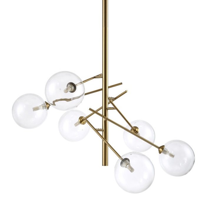 Люстра Gallotti & Radice Straight 6 Бронза Прозрачное Стекло Люстра Gallotti & Radice Straight 6 Бронза Прозрачное Стекло в Барнауле | Loft Concept