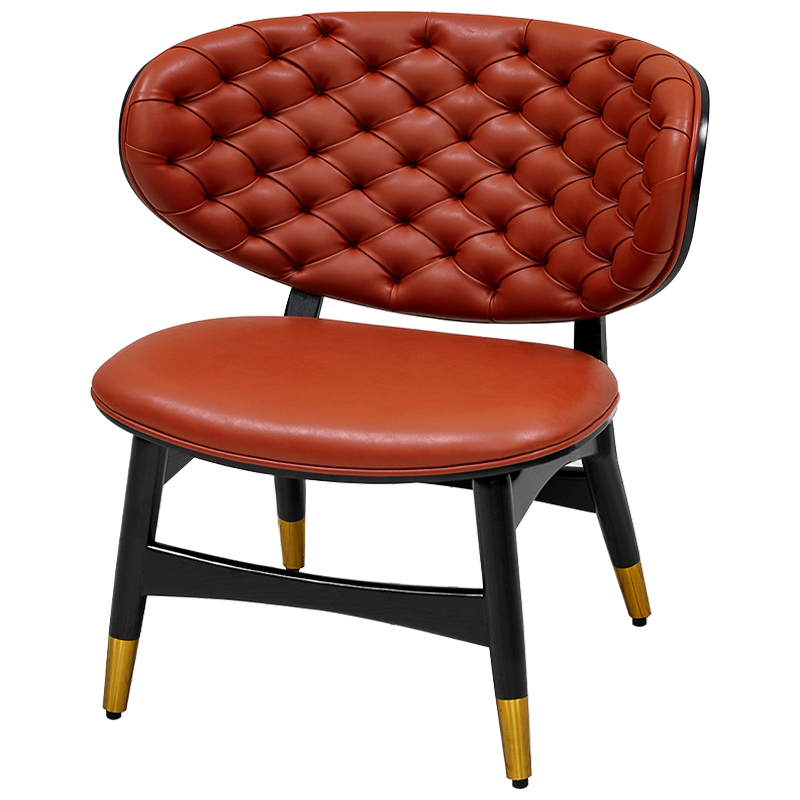Кресло Chaney Armchair Паприка Черный Золотой Кресло Chaney Armchair Паприка Черный Золотой в Барнауле | Loft Concept