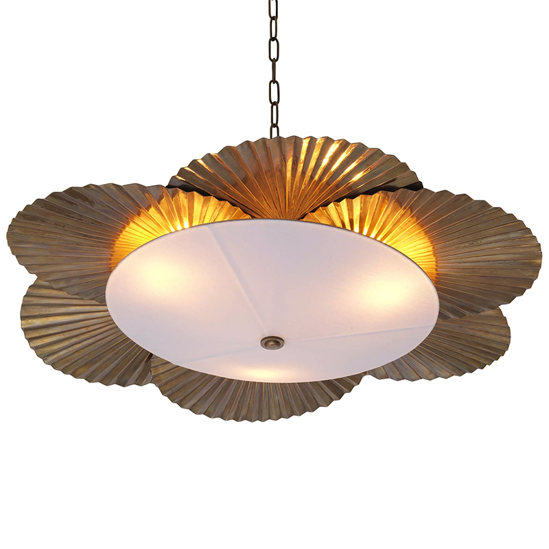 Люстра Eichholtz Chandelier Oriental Латунь Белый Люстра Eichholtz Chandelier Oriental Латунь Белый в Барнауле | Loft Concept