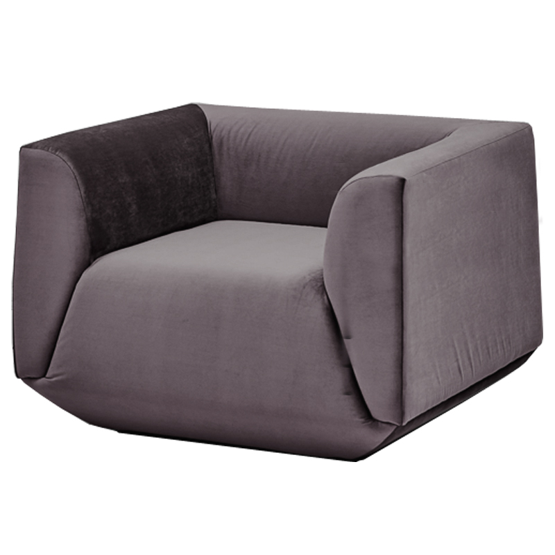 Armchair Cube Gray Lilac Большое Кресло Куб Баклажан Armchair Cube Gray Lilac Большое Кресло Куб Баклажан в Барнауле | Loft Concept