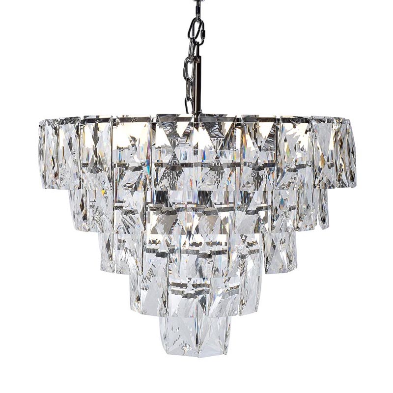 Люстра Tiers Crystal Light Chandelier 16 D60 Серебряный в Барнауле | Loft Concept 