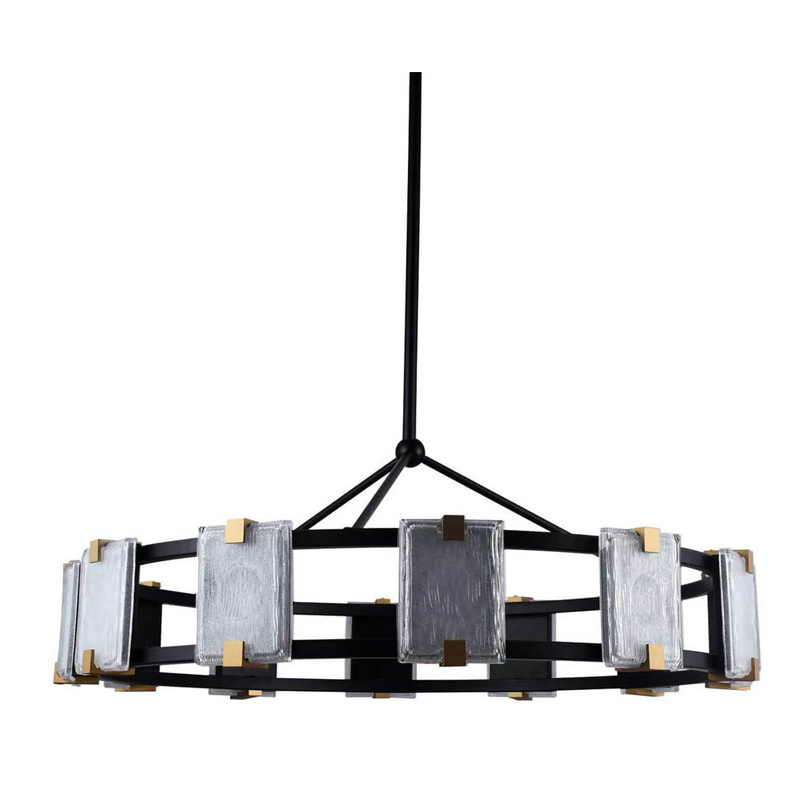 Люстра Rectangular Glass Plafon D85 Черный матовый Прозрачное Стекло матовое золото Люстра Rectangular Glass Plafon D85 Черный матовый Прозрачное Стекло матовое золото в Барнауле | Loft Concept