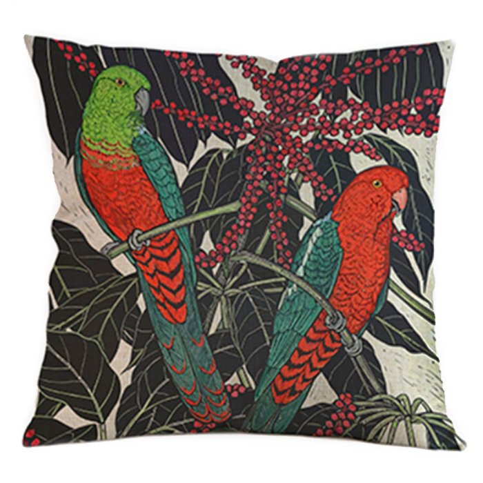 Декоративная подушка Tropical Parrots Декоративная подушка Tropical Parrots в Барнауле | Loft Concept