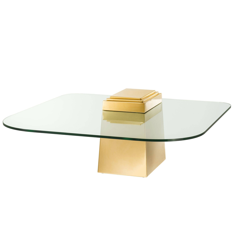 Кофейный стол Eichholtz Coffee Table Orient Gold Глянцевое золото Прозрачный Кофейный стол Eichholtz Coffee Table Orient Gold Глянцевое золото Прозрачный в Барнауле | Loft Concept