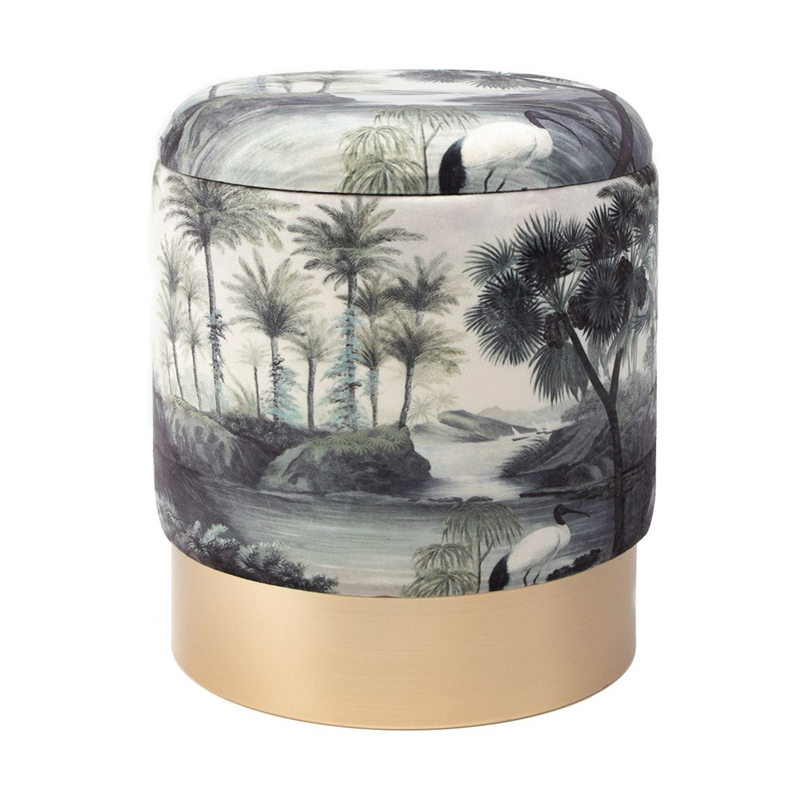 Пуф PUF Jungle Print river&tree small Мульти Золотой Пуф PUF Jungle Print river&tree small Мульти Золотой в Барнауле | Loft Concept