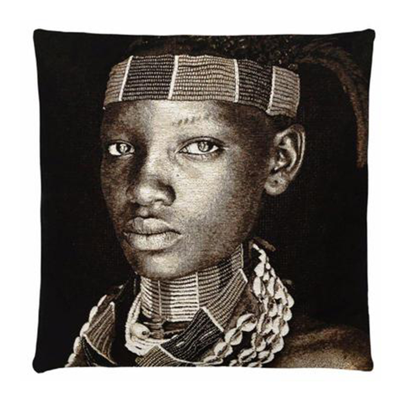 Декоративная Подушка Hamar Lady Ethiopia Черный Серый Декоративная Подушка Hamar Lady Ethiopia Черный Серый в Барнауле | Loft Concept
