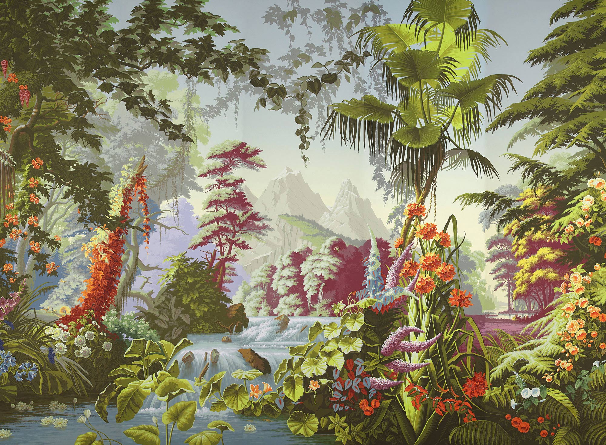 Обои ручная роспись L'Eden Paradiso on scenic paper Обои ручная роспись L'Eden Paradiso on scenic paper - постер Loft-Concept в Барнауле