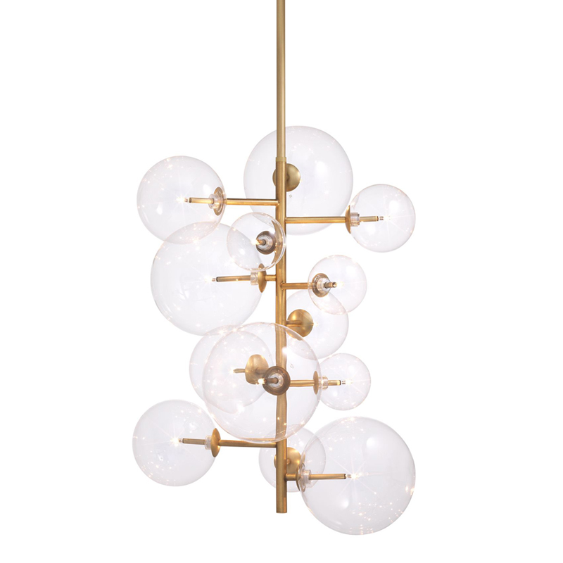 Люстра Eichholtz Chandelier Ezra Brass Латунь Античная полированная Прозрачный Люстра Eichholtz Chandelier Ezra Brass Латунь Античная полированная Прозрачный в Барнауле | Loft Concept