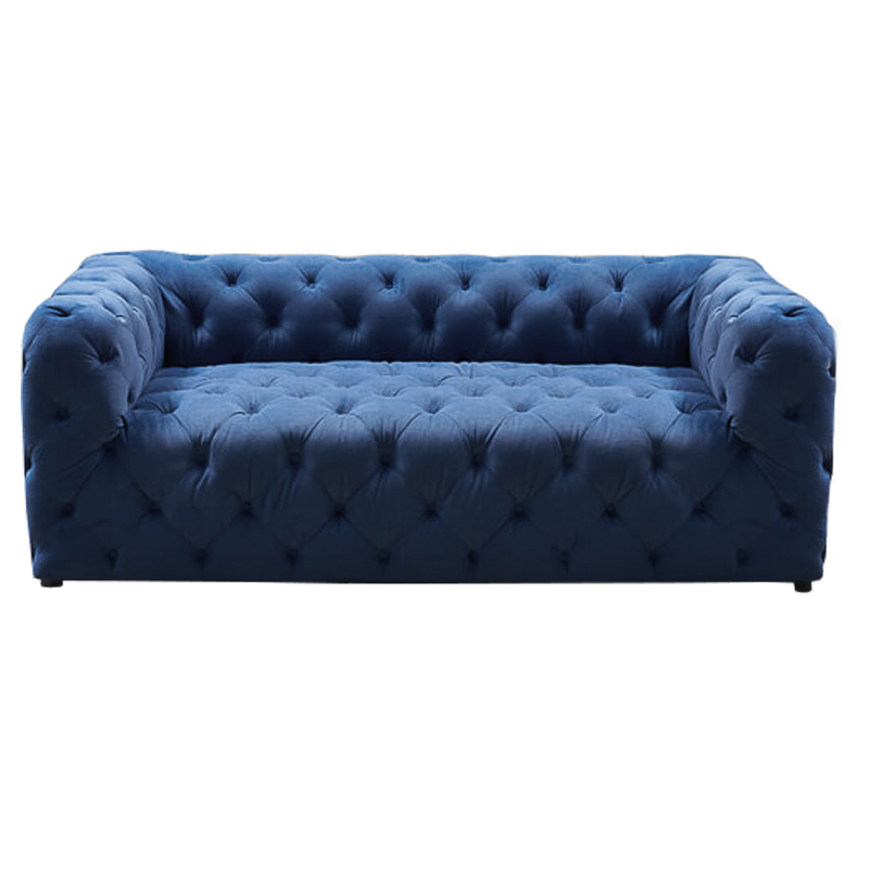 Диван Soho tufted blue velor Синий в Барнауле | Loft Concept 