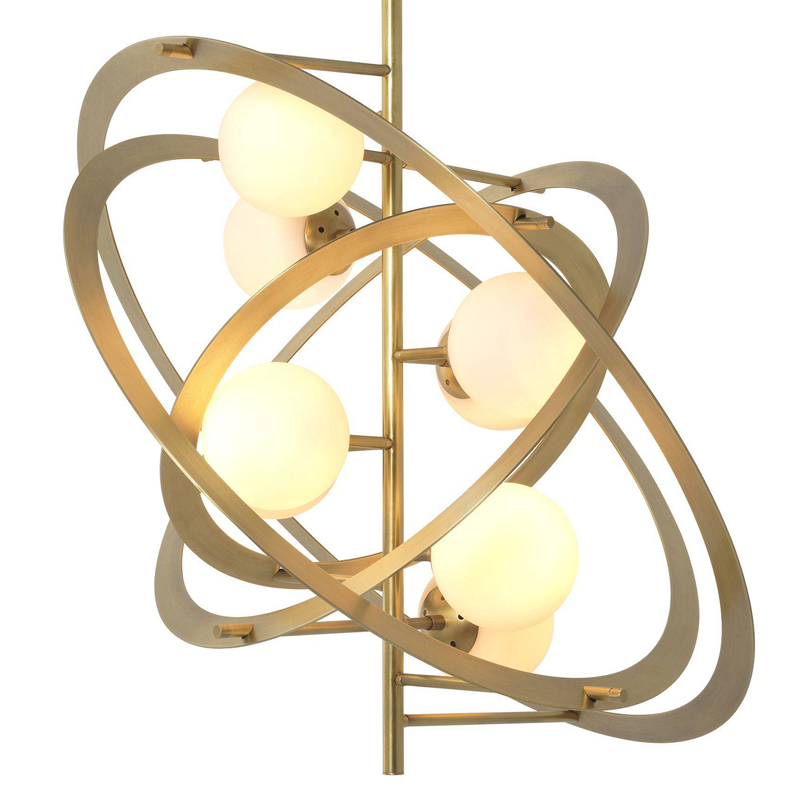 Люстра Eichholtz Chandelier Space Латунь Античная полированная Белый Люстра Eichholtz Chandelier Space Латунь Античная полированная Белый в Барнауле | Loft Concept