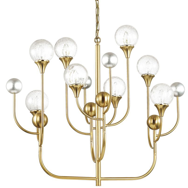 Люстра Benniga Chandelier 8 Золотой Прозрачный (Transparent) Люстра Benniga Chandelier 8 Золотой Прозрачный (Transparent) в Барнауле | Loft Concept