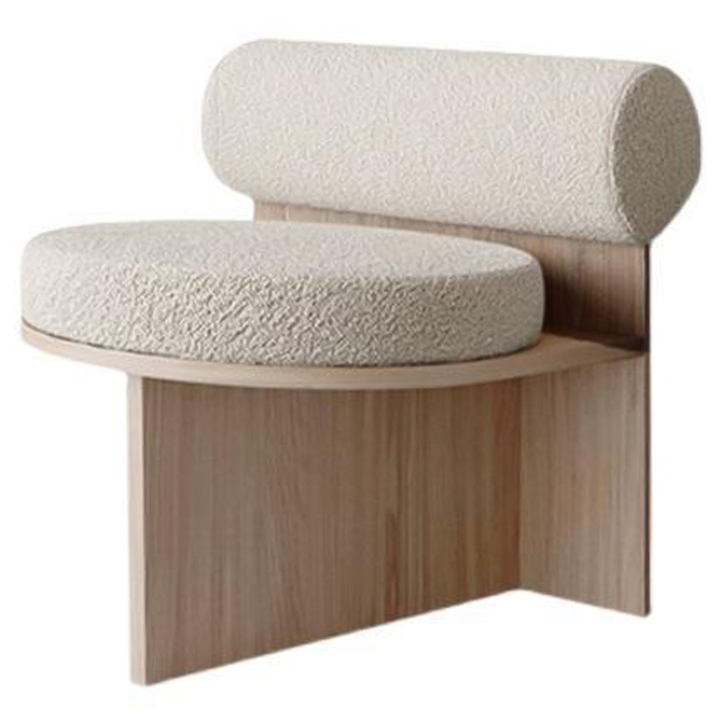 Кресло Behemo Boucle ivory ( слоновая кость ) Древесина Кресло Behemo Boucle ivory ( слоновая кость ) Древесина в Барнауле | Loft Concept