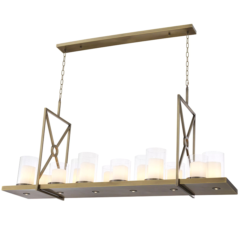 Люстра Eichholtz Chandelier Summit Brass Латунь Прозрачный Белый Люстра Eichholtz Chandelier Summit Brass Латунь Прозрачный Белый в Барнауле | Loft Concept