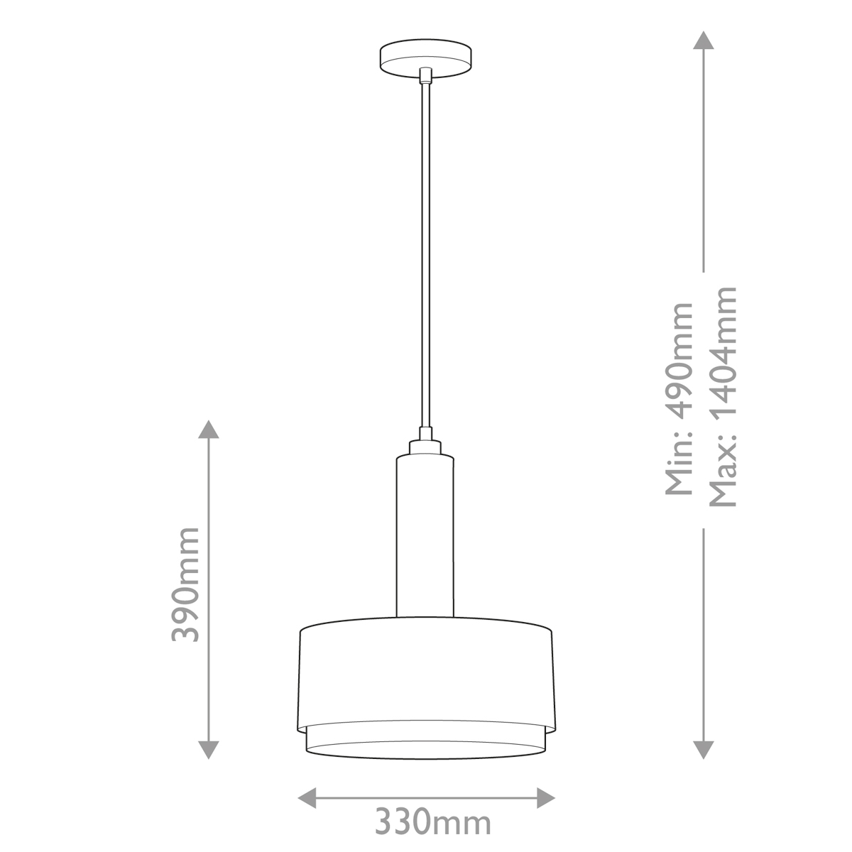 Подвесной светильник цилиндрический с белым плафоном Hinkley в Барнауле