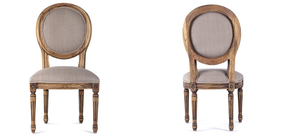 Стул REGENCY MEDALLION CHAIR Brown Linen Стул REGENCY MEDALLION CHAIR Brown Linen - Loft-Concept в Барнауле