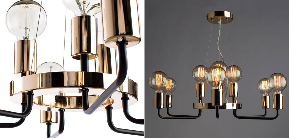 Люстра Loft Industrial Glossy Gold Люстра Loft Industrial Glossy Gold - Loft-Concept в Барнауле