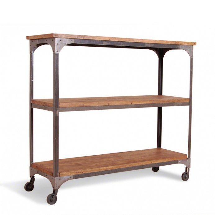Стеллаж Industrial Metal Rust Shelf Rack on Wheels Стеллаж Industrial Metal Rust Shelf Rack on Wheels в Барнауле | Loft Concept