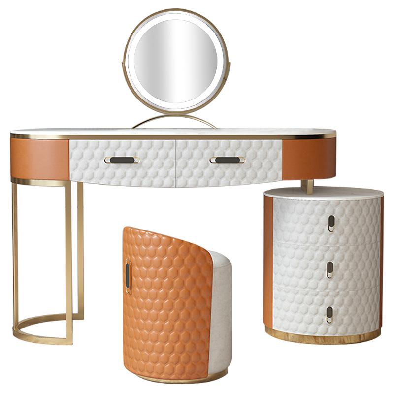 Трельяж Kathryn Bedroom Dressing Table Orange Белый Оранжевый Золотой Трельяж Kathryn Bedroom Dressing Table Orange Белый Оранжевый Золотой в Барнауле | Loft Concept