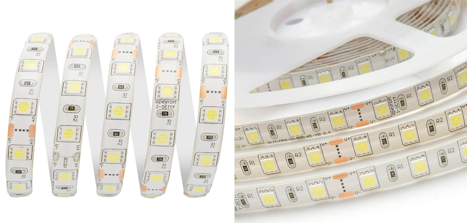 Светодиодная влагозащищенная лента 14,4W/m 60Led/m 5050SMD холодный белый 1M Светодиодная влагозащищенная лента 14,4W/m 60Led/m 5050SMD холодный белый 1M - Loft-Concept в Барнауле