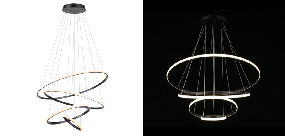Люстра Ring Horizontal Trio black 80+60+40+20 Люстра Ring Horizontal Trio black 80+60+40+20 - Loft-Concept в Барнауле