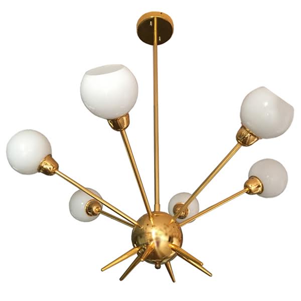 Люстра Mace Chandelier Глянцевое золото Белый Люстра Mace Chandelier Глянцевое золото Белый в Барнауле | Loft Concept