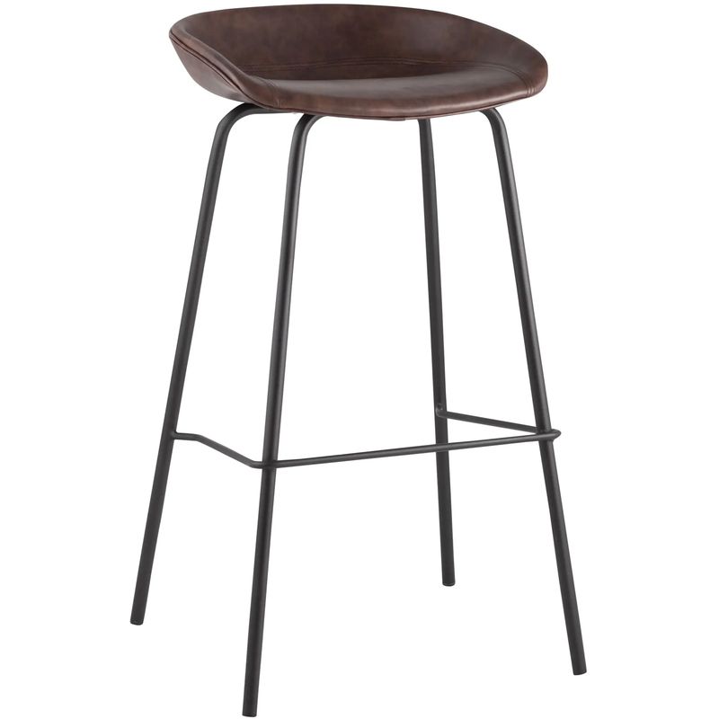 Стул Барный без Спинки Винтажная Коричневыя Экокожа Vendramin Bar Chair Коричневый винтаж Черный Стул Барный без Спинки Винтажная Коричневыя Экокожа Vendramin Bar Chair Коричневый винтаж Черный в Барнауле | Loft Concept