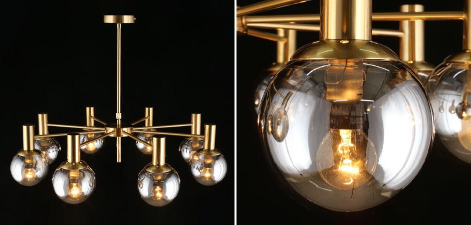 Люстра с дымчатым стеклом Smoke Glass Люстра с дымчатым стеклом Smoke Glass - Loft-Concept в Барнауле