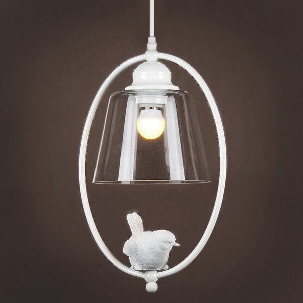 Подвесной светильник Provence Bird Oval Pendant Белый Подвесной светильник Provence Bird Oval Pendant Белый в Барнауле | Loft Concept