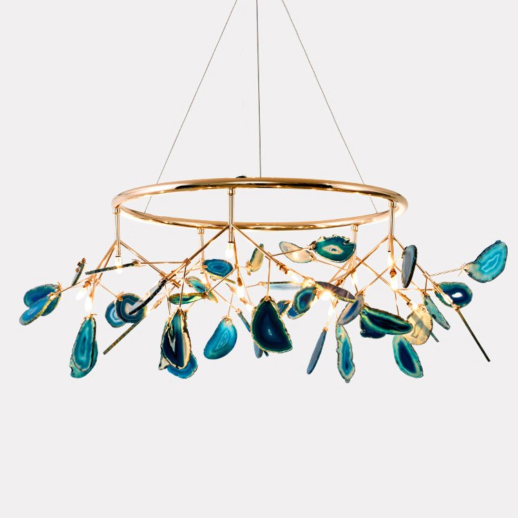 Люстра Crown of Agate Глянцевое золото Люстра Crown of Agate Глянцевое золото в Барнауле | Loft Concept