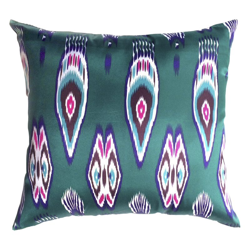 Подушка Bright Ikat Emerald Мульти Подушка Bright Ikat Emerald Мульти в Барнауле | Loft Concept