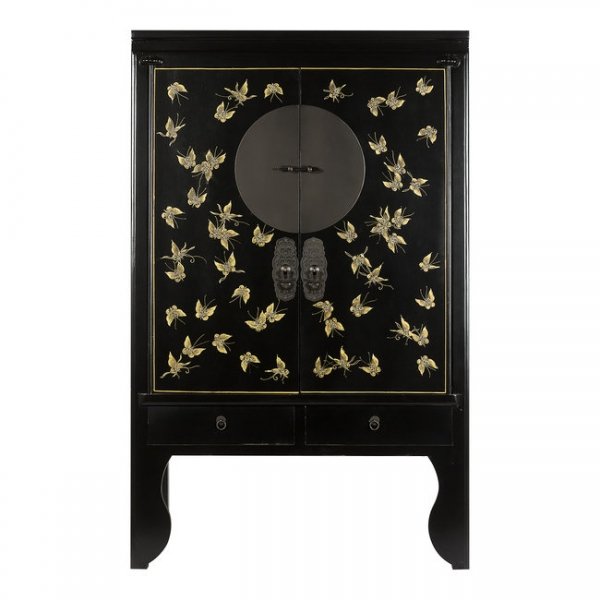 Шкаф Chinese Butterfly Black Черный Шкаф Chinese Butterfly Black Черный в Барнауле | Loft Concept