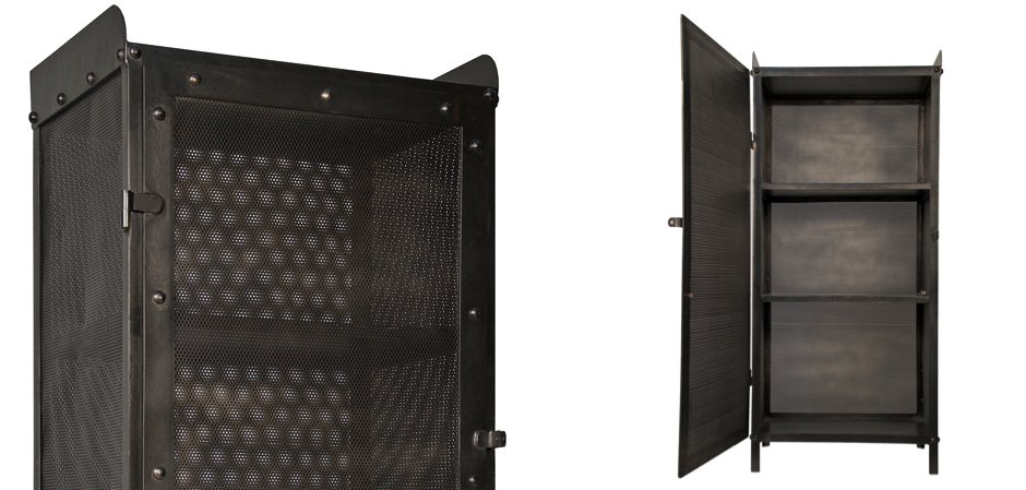 Буфет Industrial Loft Dark Metal Tall Cabinet Буфет Industrial Loft Dark Metal Tall Cabinet - Loft-Concept в Барнауле