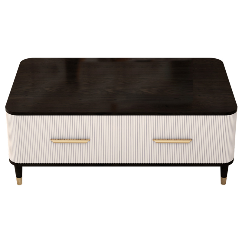 Birmingham Textured Coffee Table White Коричневый Молочный в Барнауле | Loft Concept 