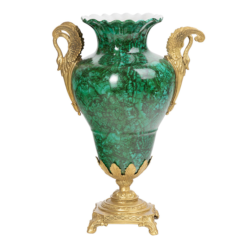 Ваза фарфоровая малахит Malachite Малахит Ваза фарфоровая малахит Malachite Малахит в Барнауле | Loft Concept