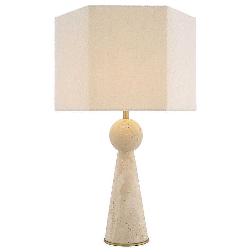 Настольная лампа Eichholtz Table Lamp Novak Белый Бежевый в Барнауле | Loft Concept 