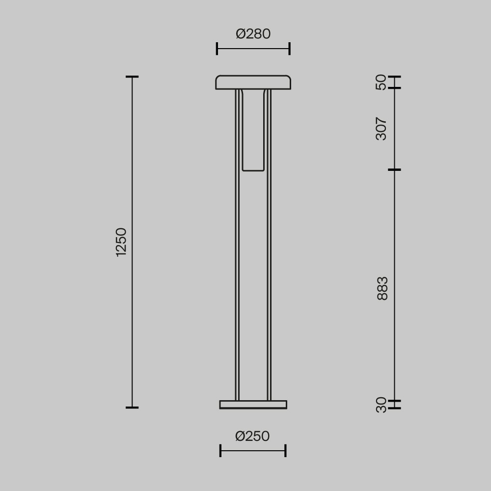 Напольный торшер светодионый Ikebana Black 3000К 24Вт в Барнауле